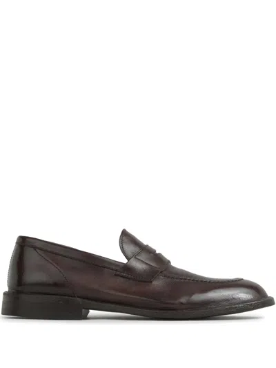 Green George Leather Loafers In ブラウン