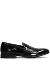 Green George Loafers In Black Patent Leather In Black