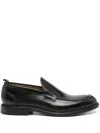 Green George Loafers In Dark Brown Leather In Black