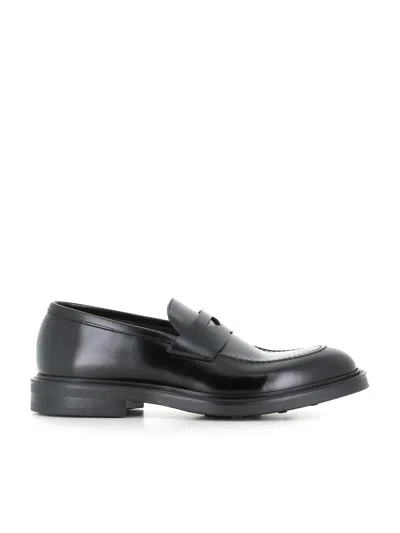 Green George Leather Loafers In Black