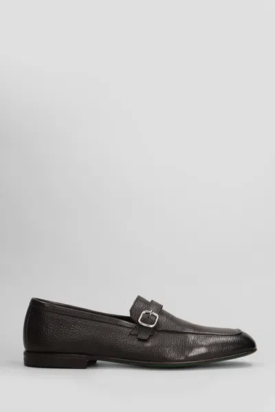 Green George Loafers In Dark Brown Leather