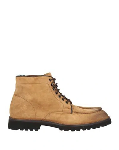 Green George Man Ankle Boots Camel Size 7 Leather In Brown