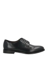 Green George Man Lace-up Shoes Black Size 12 Leather In Black