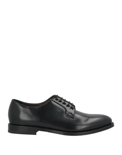 Green George Man Lace-up Shoes Black Size 12 Leather