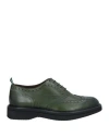 Green George Man Lace-up Shoes Military Green Size 9 Soft Leather