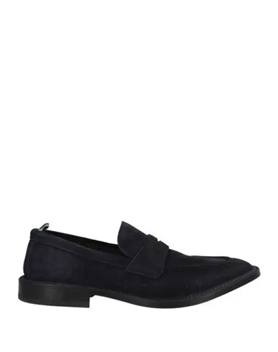 Green George Man Loafers Midnight Blue Size 7 Leather