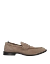 Green George Man Loafers Taupe Size 9 Leather In Grey