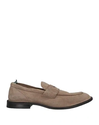 Green George Man Loafers Taupe Size 9 Leather In Grey