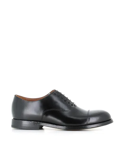 Green George Cap Toe Oxford Shoes In Black