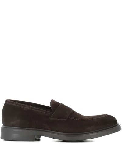GREEN GEORGE PENNY SUEDE LOAFERS