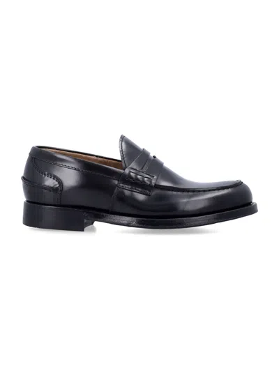 Green George Polished Nero Mini Flat Shoes For Men In Black