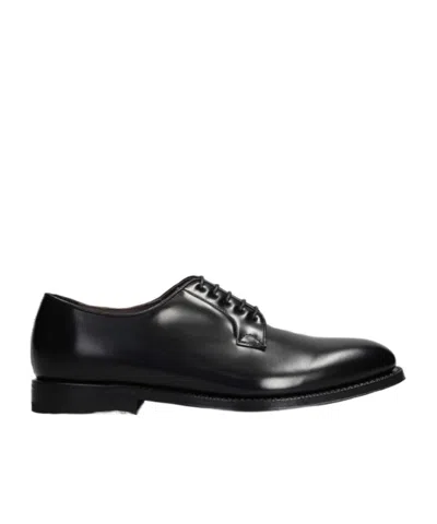 Green George Round Head Business Dress Shoes In Black