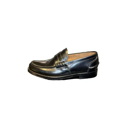 Green George Shoes Stringed Low Man  - Black Polished - Black