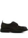 Green George Suede Derby Shoes In Brown
