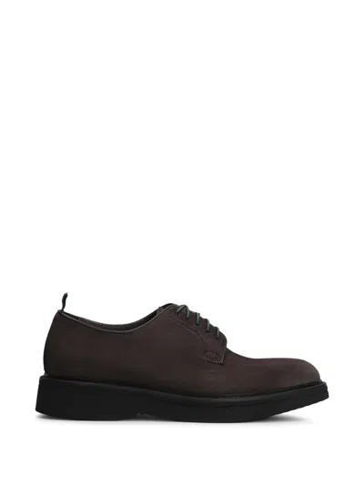 Green George Suede Lace-up Shoes In Brown