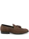Green George Suede Loafers In Brown