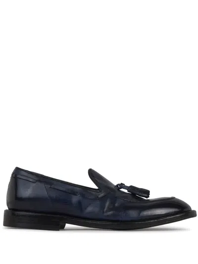 Green George Tassel-detail Loafers In Blue