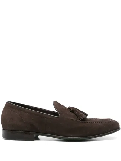 Green George Tassel-detail Loafers In Brown