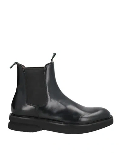 Green George Woman Ankle Boots Black Size 10 Leather