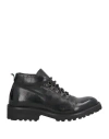 Green George Woman Ankle Boots Black Size 7 Leather