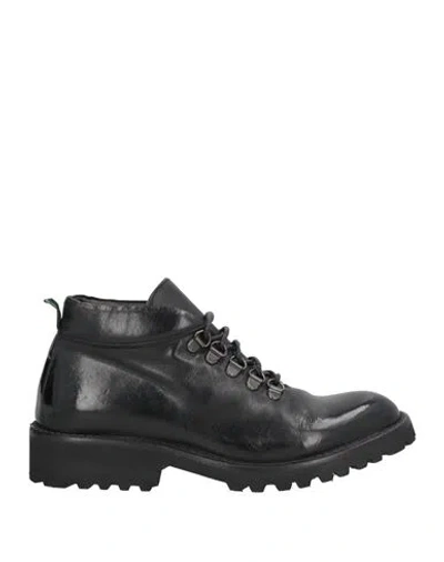 Green George Woman Ankle Boots Black Size 7 Leather