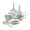 Green Pan Greenpan Dover Ceramic 12-pc. Cookware Set In Green