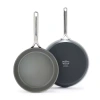 Green Pan Greenpan Gp5 Cearmic Non-stick 2-pc. Frypan Set In Gray