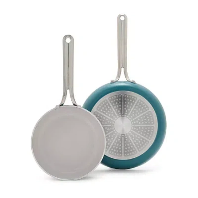 Green Pan Greenpan Nova Ceramic Non-stick 2-pc. Frying Pan Set In Blue