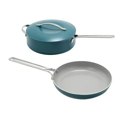 Green Pan Greenpan Nova Ceramic Non-stick 3-pc. Cookware Set In Blue
