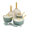 Green Pan Greenpan Reserve Pro Ceramic 10-pc. Non-stick Cookware Set In Green