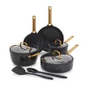 Green Pan Greenpan Reserve Pro Ceramic 10-pc. Non-stick Cookware Set In Black