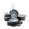 Green Pan Greenpan Valencia Pro Ceramic Hard Anodized 11-pc. Cookware Set In Gray
