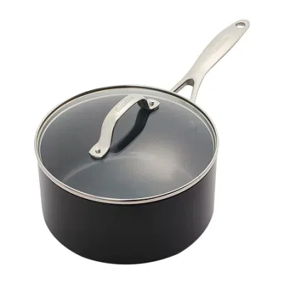 Green Pan Greenpan Valencia Pro Ceramic Non-stick 2-qt. Saucepan With Lid In Gray