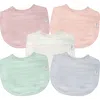 Green Sprouts 5-pack Organic Cotton Muslin Baby Bibs In Rose