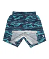 Green Sprouts Baby Boys Lightweight Easy Change Swim Trunks In Navy Tidal Waves