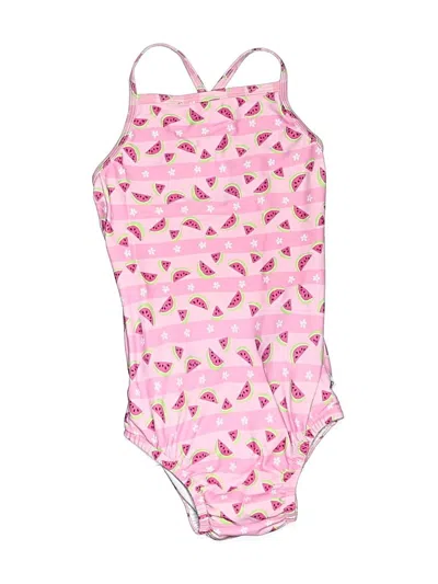 Pre-owned Green Sprouts Kids' One Piece Swimsuit In Pink