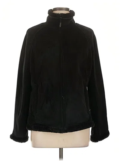 Pre-owned Green Tea Faux Fur Jacket In Black
