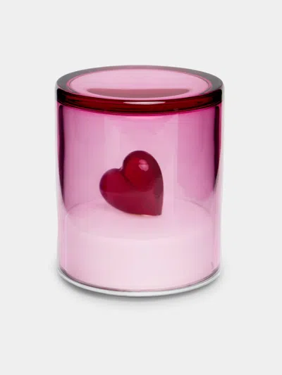 Green Wolf Lighting Amore Hand-blown Murano Glass Portable Table Light In Pink