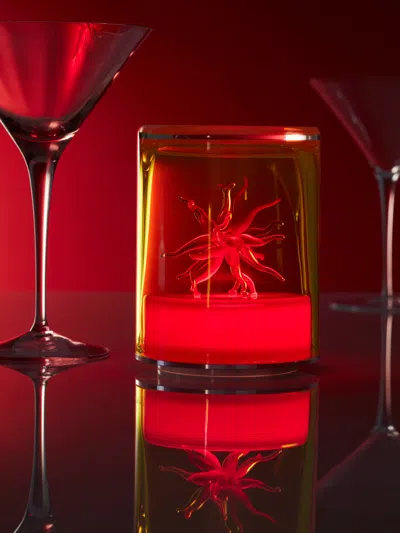 Green Wolf Lighting By Solange Azagury-partridge Sun Hand-blown Murano Glass Portable Table Light  Ab In Red