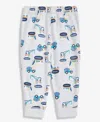 Greendog First Impressions Boys Toddler 2t-4t Construction-print Jogger Pants, Macy's Exclusive In Gray