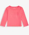Greendog First Impressions Girls Toddler 2t-4t Long-sleeve Love T-shirt, Macy's Exclusive In Pink