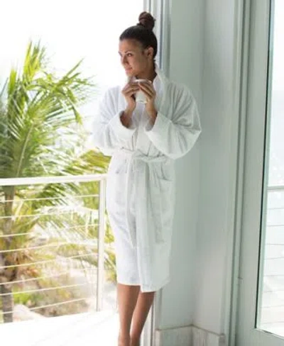 Greenishblu Cariloha Plush Bath Robe White Unisex Large X Large Viscose Material Soft Comfortable Wicks Moisture In Transparent