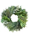 Greenishblu Eucalyptus, Rosemary, Bayleaf And Olive Fresh Spring Wreath, 20" In No Color