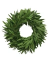 Greenishblu Fresh Seeded Eucalyptus, Bay Leaf And Rosemary Wreath, 20" In Green