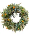 Greenishblu Fresh Real Seeded, Safflower And Pampas Wreath In No Color