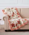 Greenland Home Fashions Cotton Reversible Quilted Throw, 50" X 60"