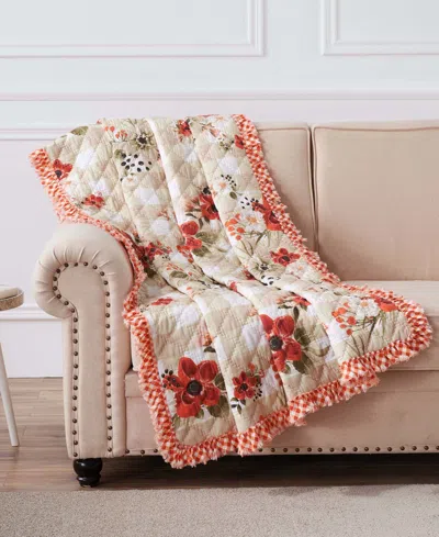 Greenland Home Fashions Cotton Reversible Quilted Throw, 50" X 60"