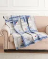 Greenland Home Fashions Cotton Reversible Quilted Throw, 50" X 60"