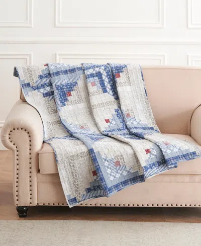 Greenland Home Fashions Cotton Reversible Quilted Throw, 50" X 60"