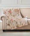 Greenland Home Fashions Cotton Reversible Quilted Throw, 50" X 60" In Buttercup Floral